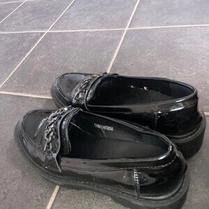 Black loafers